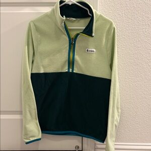 Cotopaxi Two-Tone Fleece Sweatshirt - Green and Black